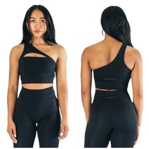 Alphalete Aysmmetrical Sports Bra - XS Black